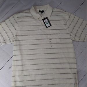Men's Van Heusen Polo Shirt Off White New Large
